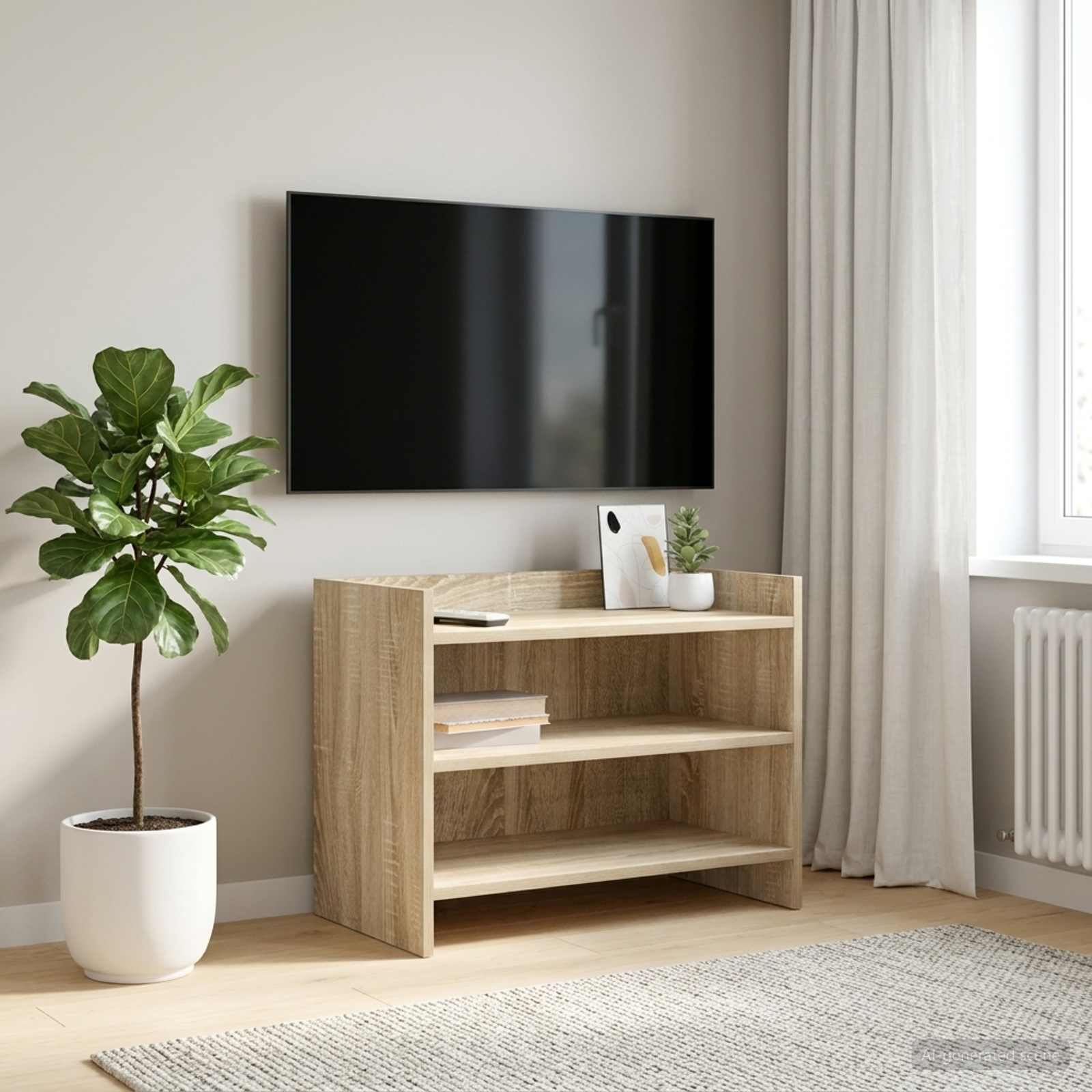 TV-Schränk 60 x 33 x 47 cm Sonoma-Eiche Holzwerkstoff