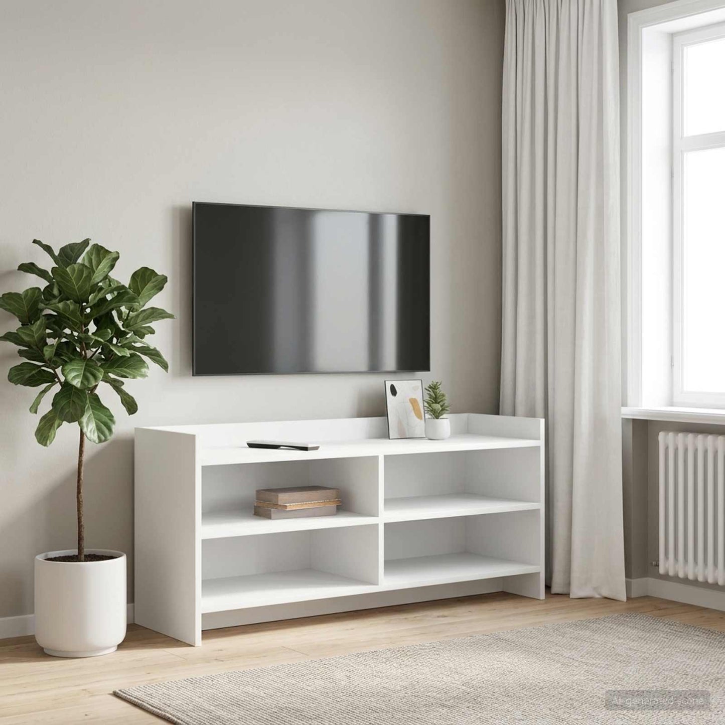 TV-Schränk 100 x 33 x 47 cm Weiß Holzwerkstoff
