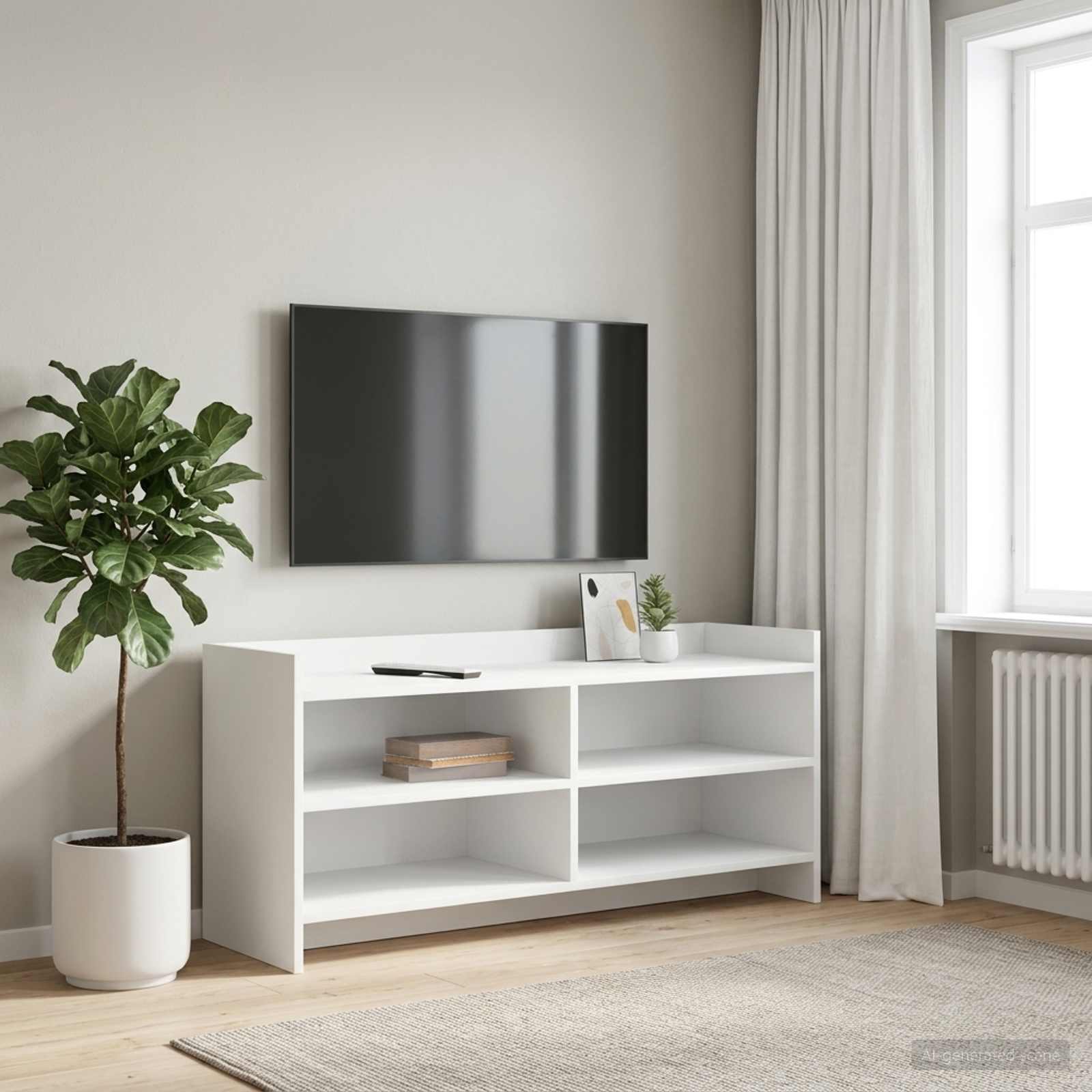 TV-Schränk 100 x 33 x 47 cm Weiß Holzwerkstoff