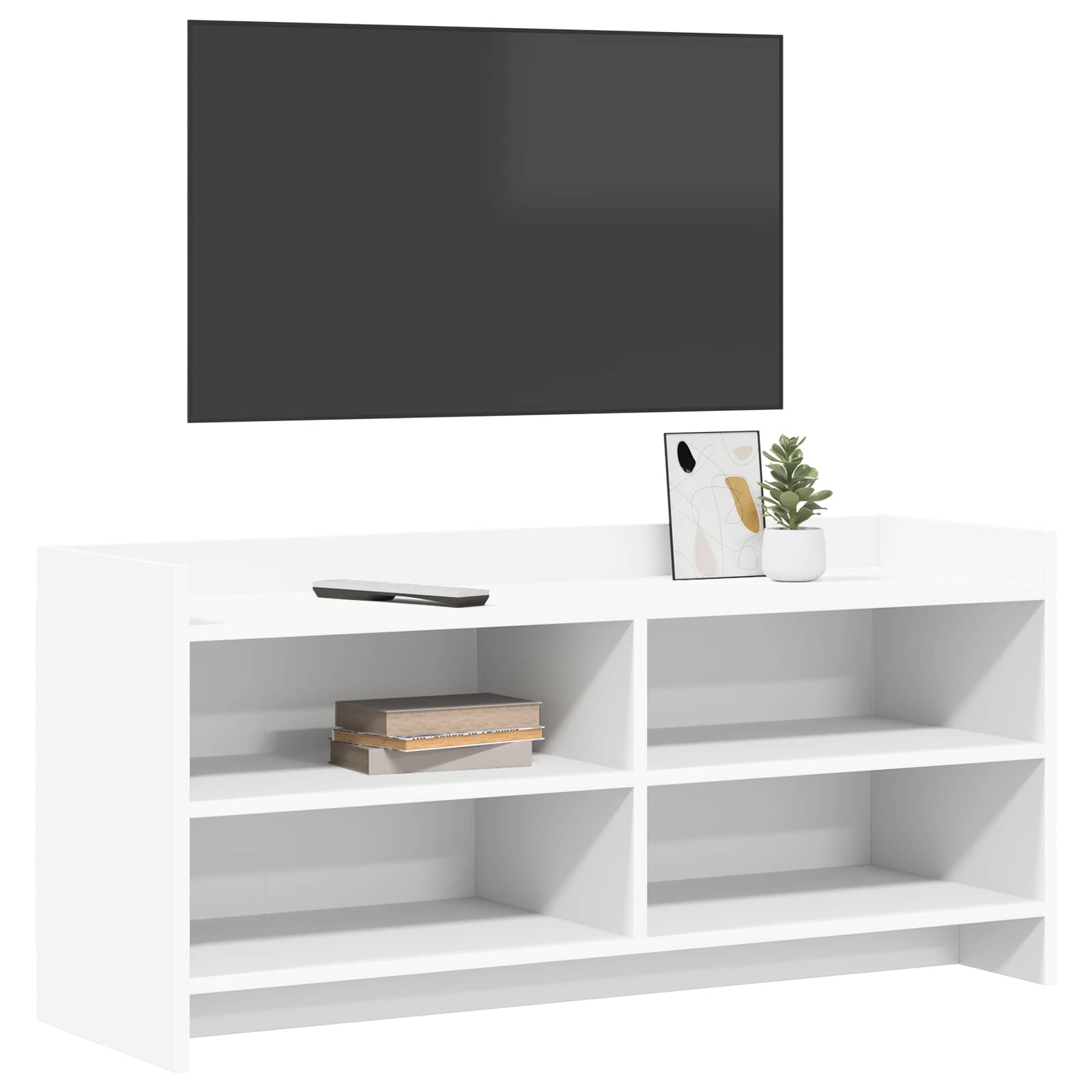 TV-Schränk 100 x 33 x 47 cm Weiß Holzwerkstoff
