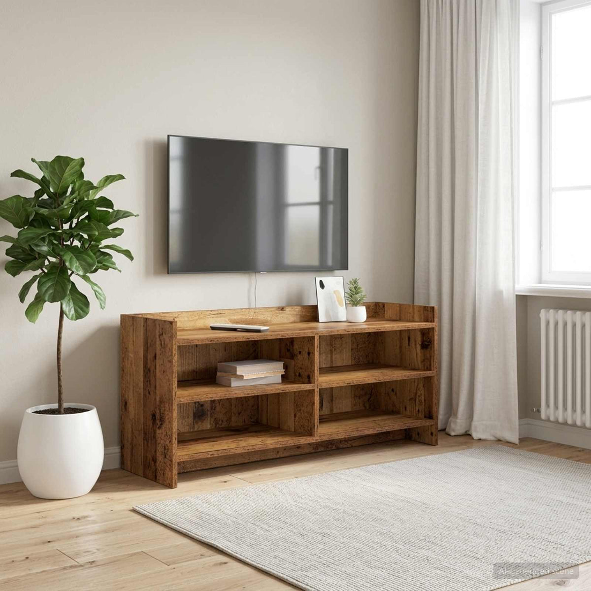 TV-Schränk 100 x 33 x 47 cm Altholz Holzwerkstoff