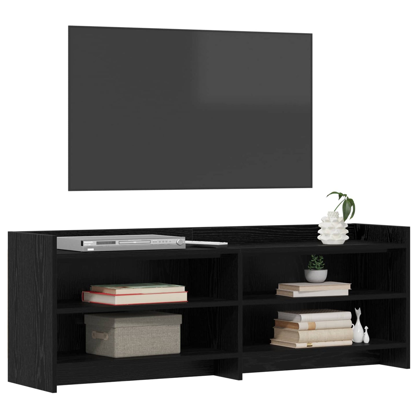 TV-Schränk 135 x 33 x 47 cm Schwarze Eiche Holzwerkstoff