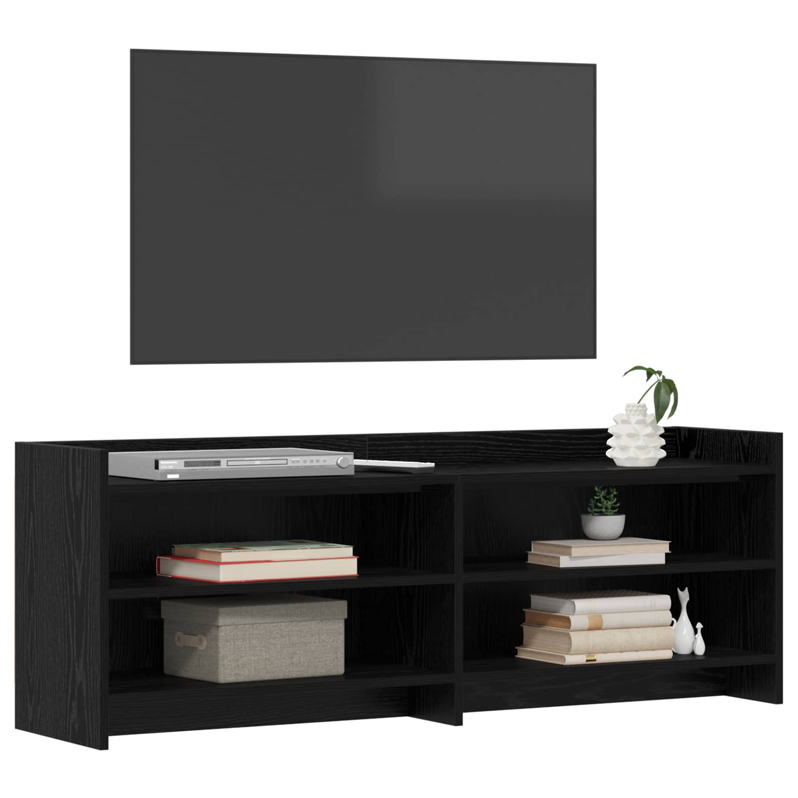 TV-Schränk 135 x 33 x 47 cm Schwarze Eiche Holzwerkstoff