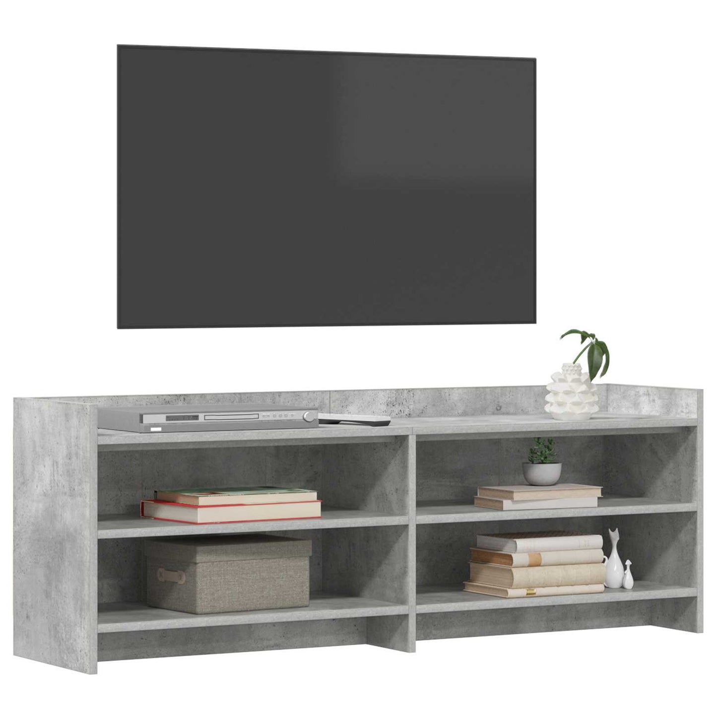 TV-Schränk 135 x 33 x 47 cm Betongrau Holzwerkstoff