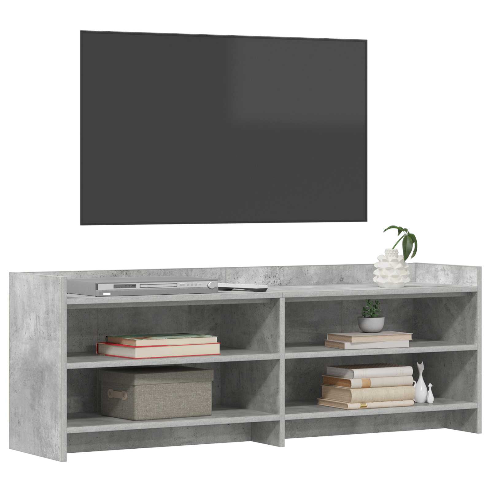 TV-Schränk 135 x 33 x 47 cm Betongrau Holzwerkstoff