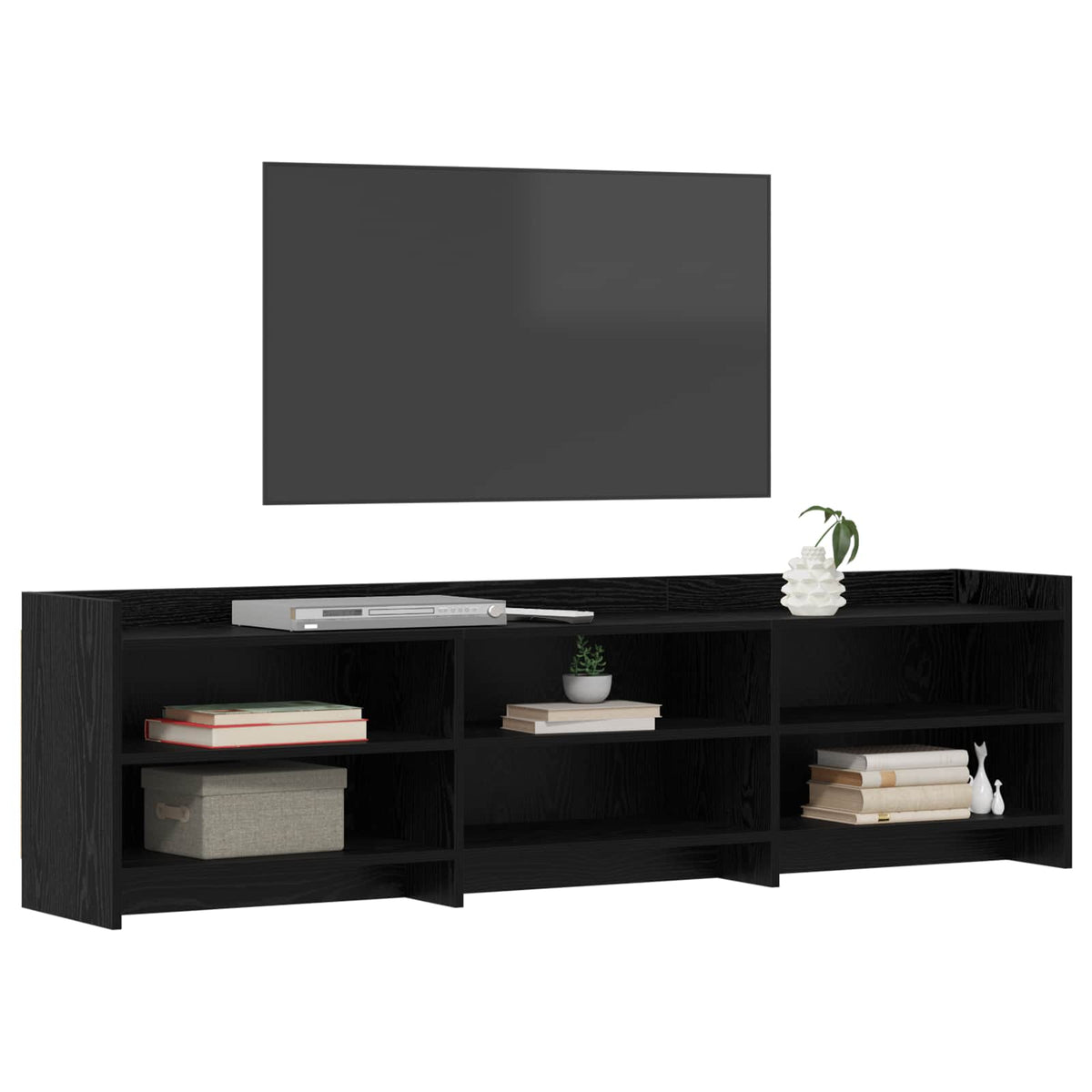 TV-Schränk 168 x 33 x 47 cm Schwarze Eiche Holzwerkstoff