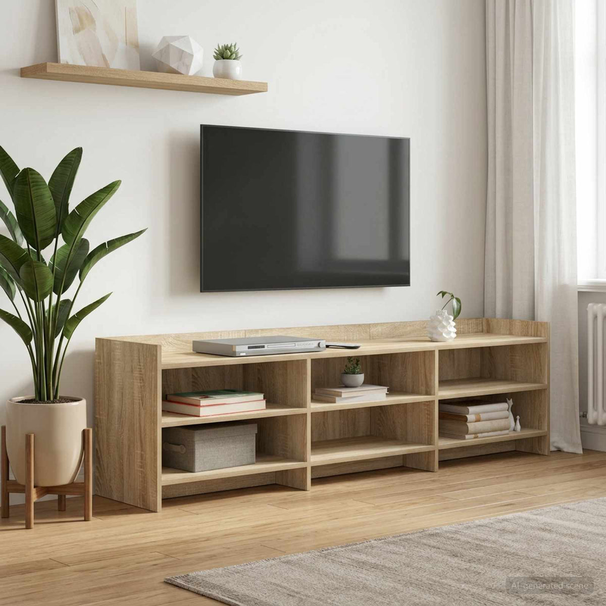 TV-Schränk 168 x 33 x 47 cm Sonoma-Eiche Holzwerkstoff