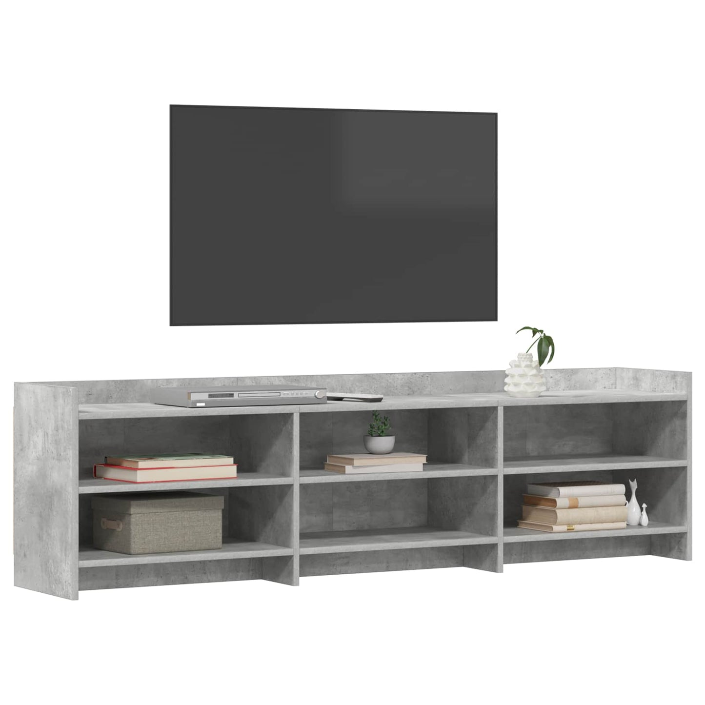 TV-Schränk 168 x 33 x 47 cm Betongrau Holzwerkstoff