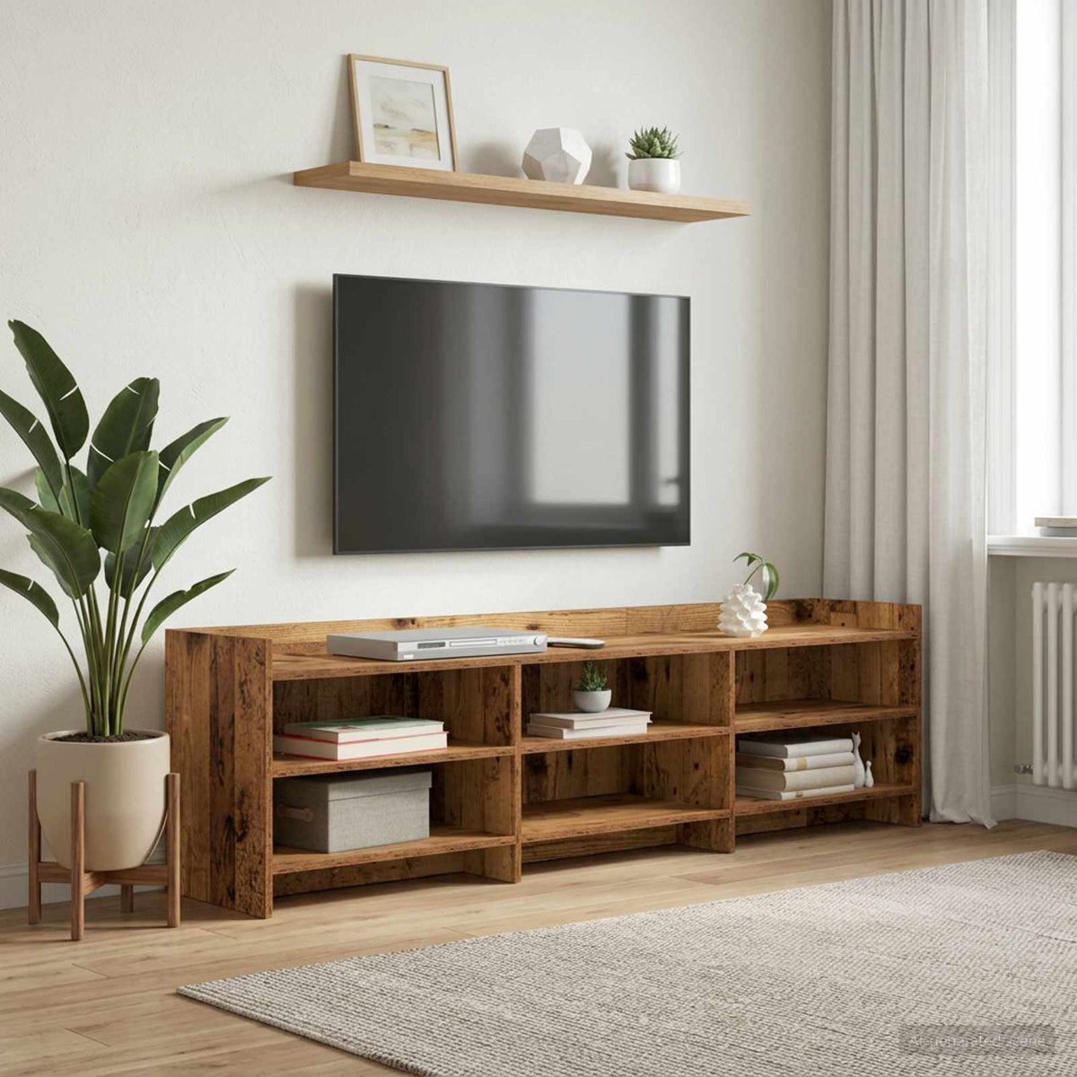 TV-Schränk 168 x 33 x 47 cm Altholz Holzwerkstoff