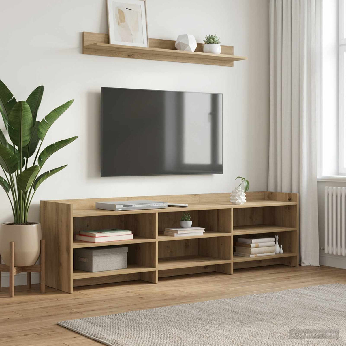 TV-Schränk 168 x 33 x 47 cm Artisan-Eiche Holzwerkstoff