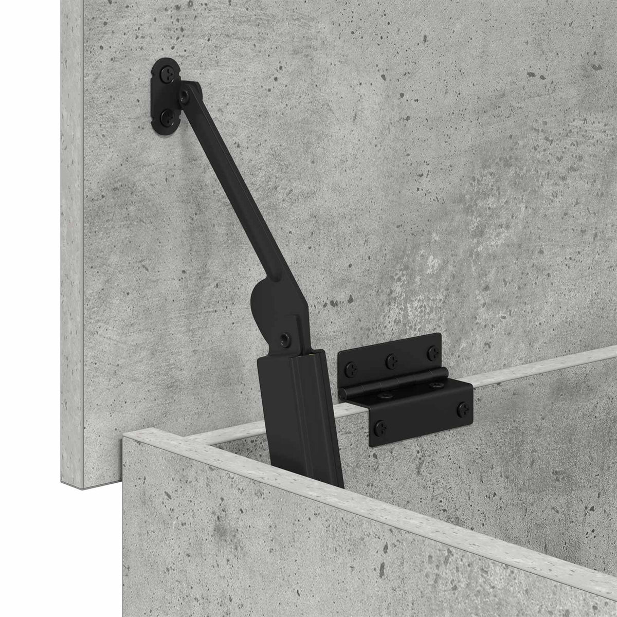 Aufbewahrungstruhe Betongrau 60 x 40 x 50 cm Holzwerkstoff