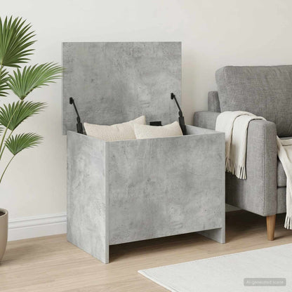 Aufbewahrungstruhe Betongrau 60 x 40 x 50 cm Holzwerkstoff