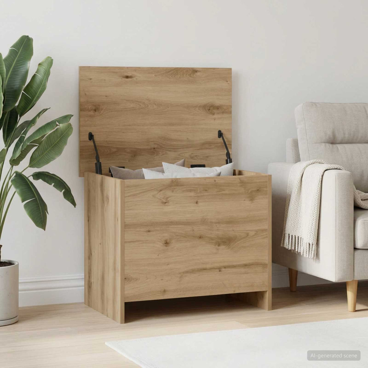 Aufbewahrungstruhe Artisan-Eiche 60 x 40 x 50 cm Holzwerkstoff
