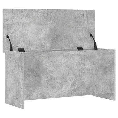 Aufbewahrungstruhe Betongrau 100 x 40 x 50 cm Holzwerkstoff
