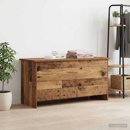 Aufbewahrungstruhe Altholz 100 x 40 x 50 cm Holzwerkstoff