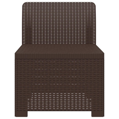 1-Sitzer Garten-Sofa Rattan-Look PP Braun