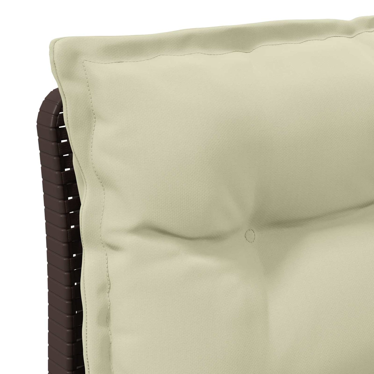 1-Sitzer Garten-Sofa mit Kissen Rattan-Look PP Braun