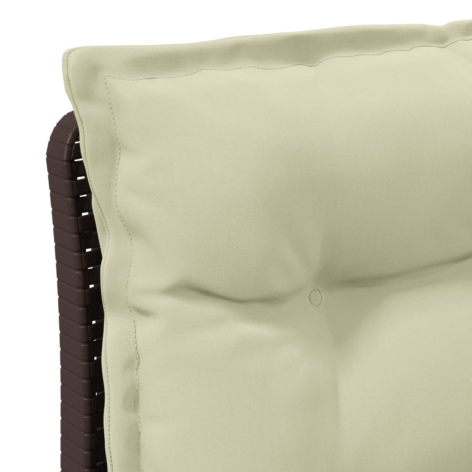1-Sitzer Garten-Sofa mit Kissen Rattan-Look PP Braun
