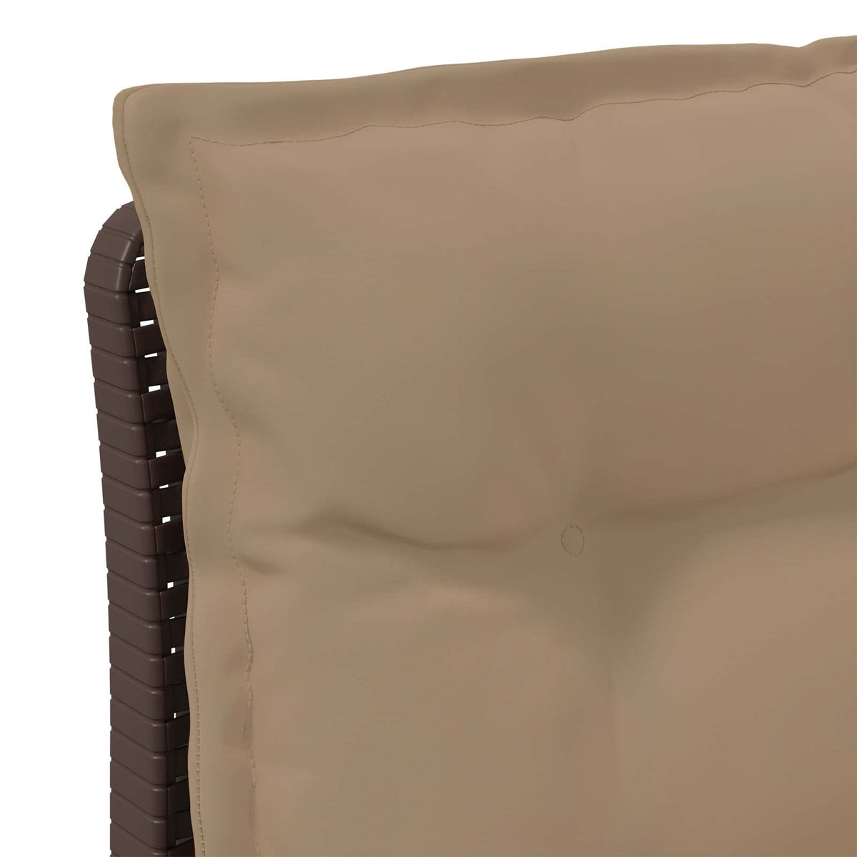 1-Sitzer Garten-Sofa mit Kissen Rattan-Look PP Braun