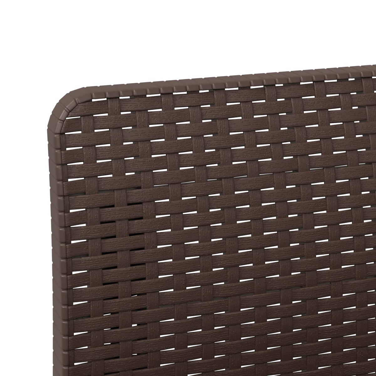 1-Sitzer Garten-Sofa mit Kissen Rattan-Look PP Braun