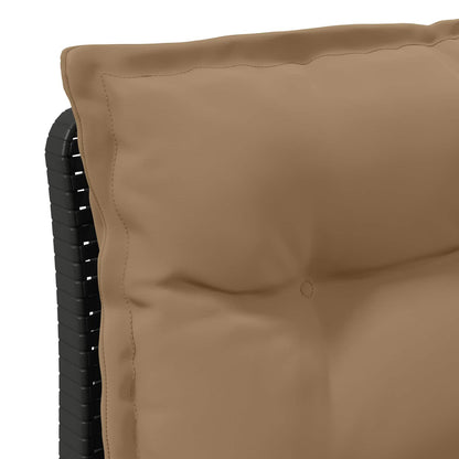 1-Sitzer Garten-Sofa mit Kissen Rattan-Look PP Anthrazit