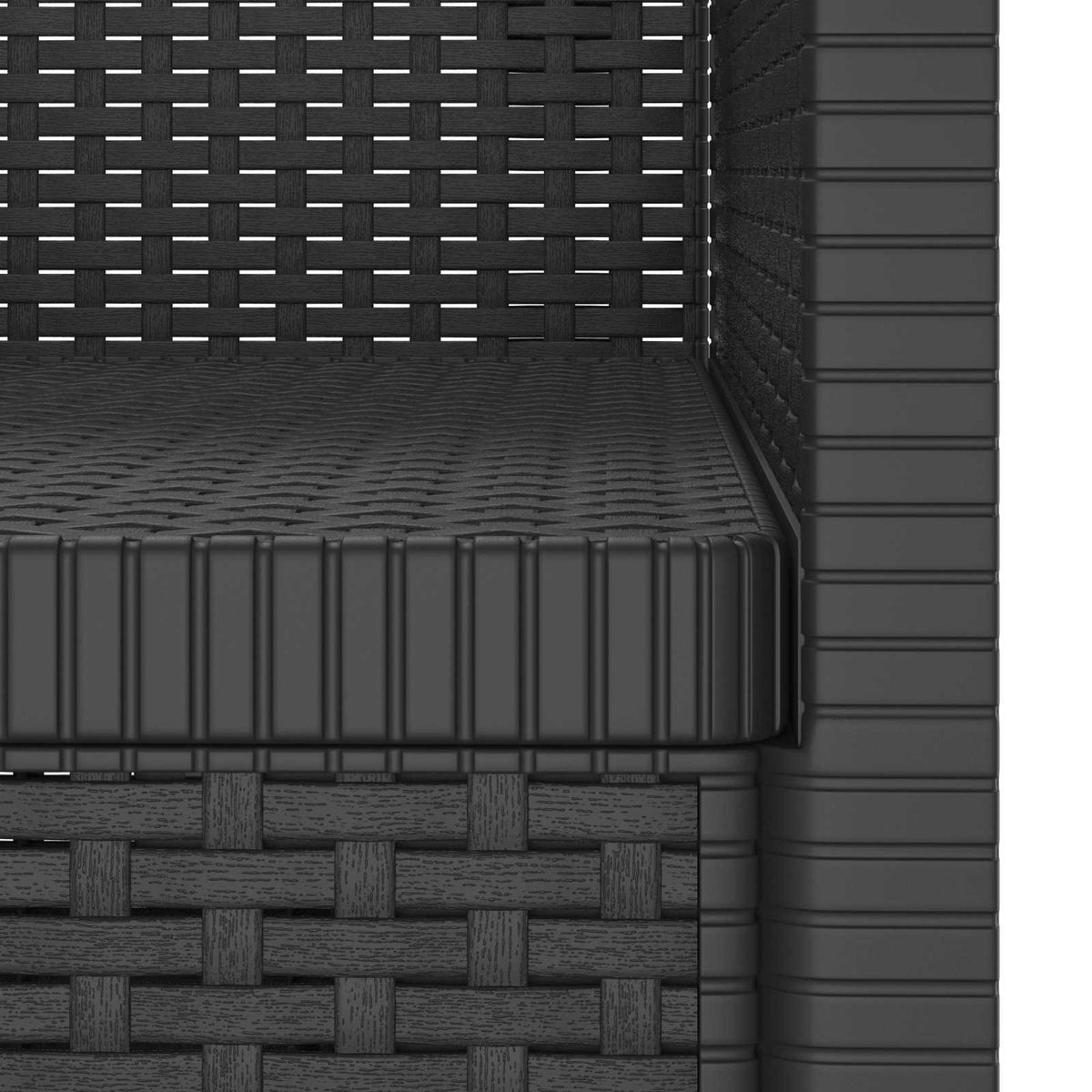 1-Sitzer Sessel Rattan-Look PP Anthrazit