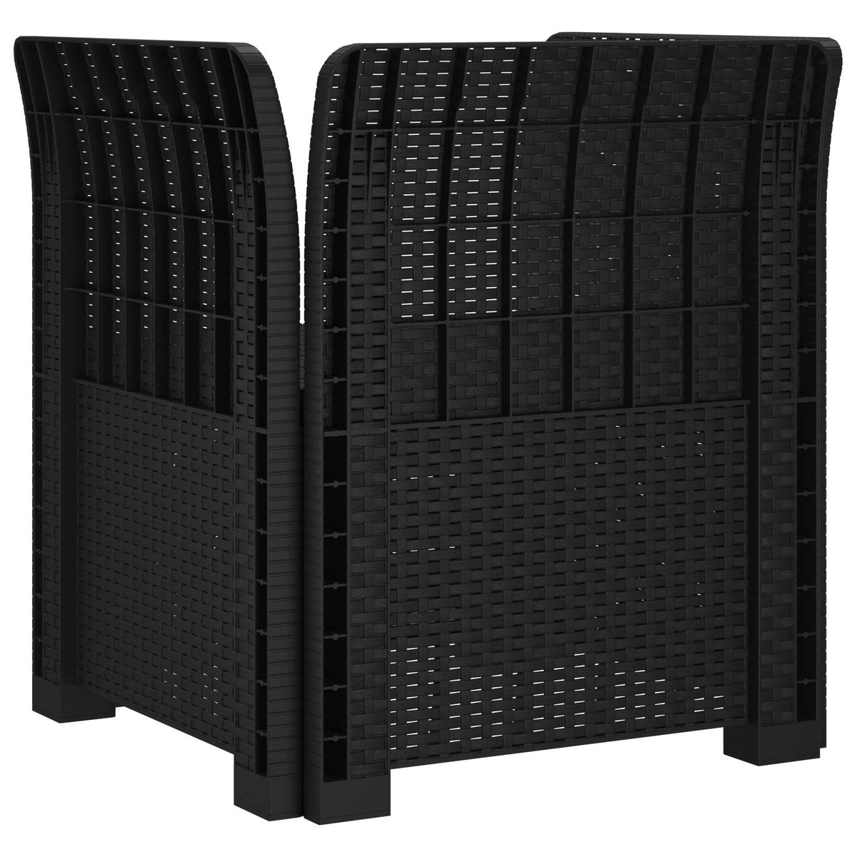1-Sitzer Sessel Rattan-Look PP Anthrazit