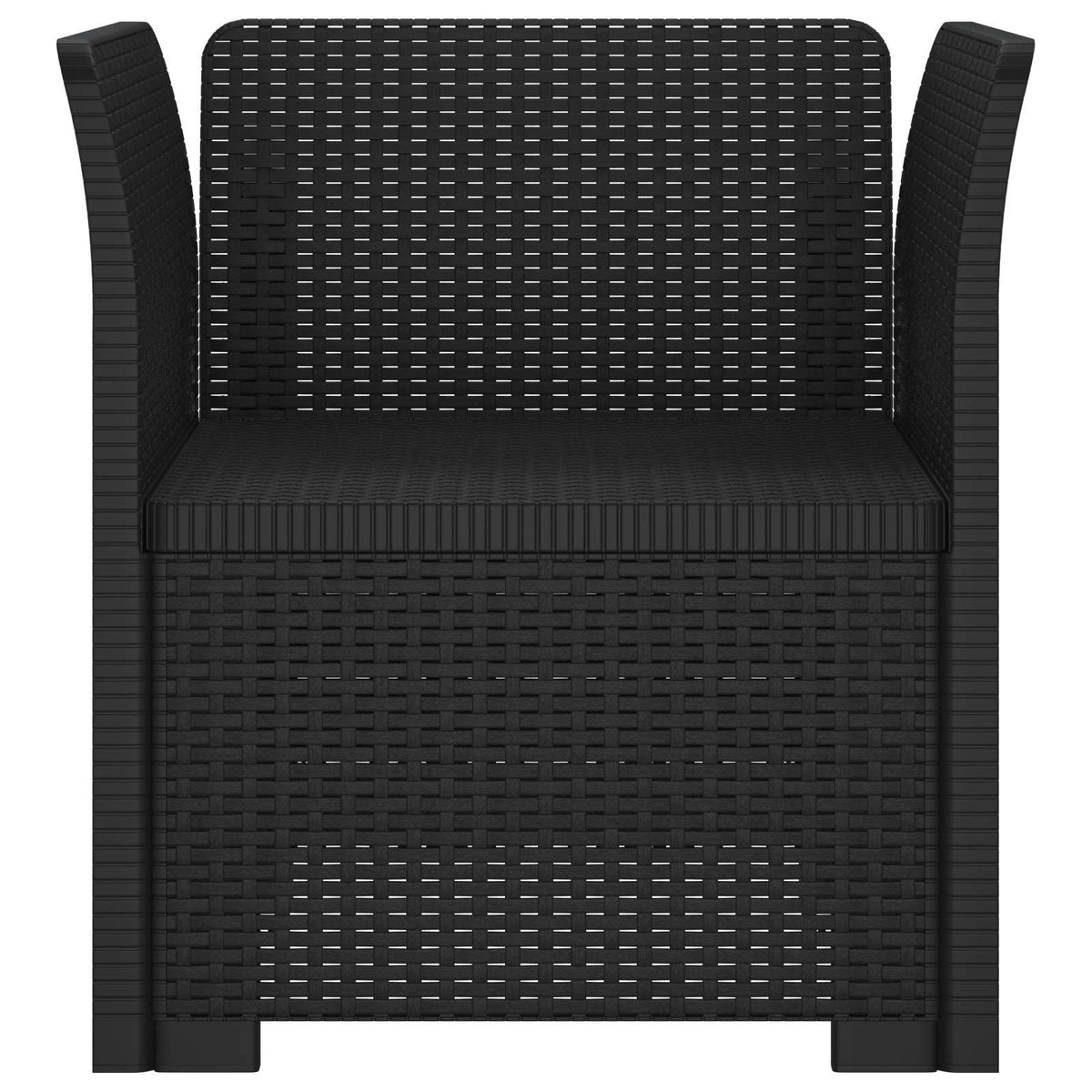 1-Sitzer Sessel Rattan-Look PP Anthrazit