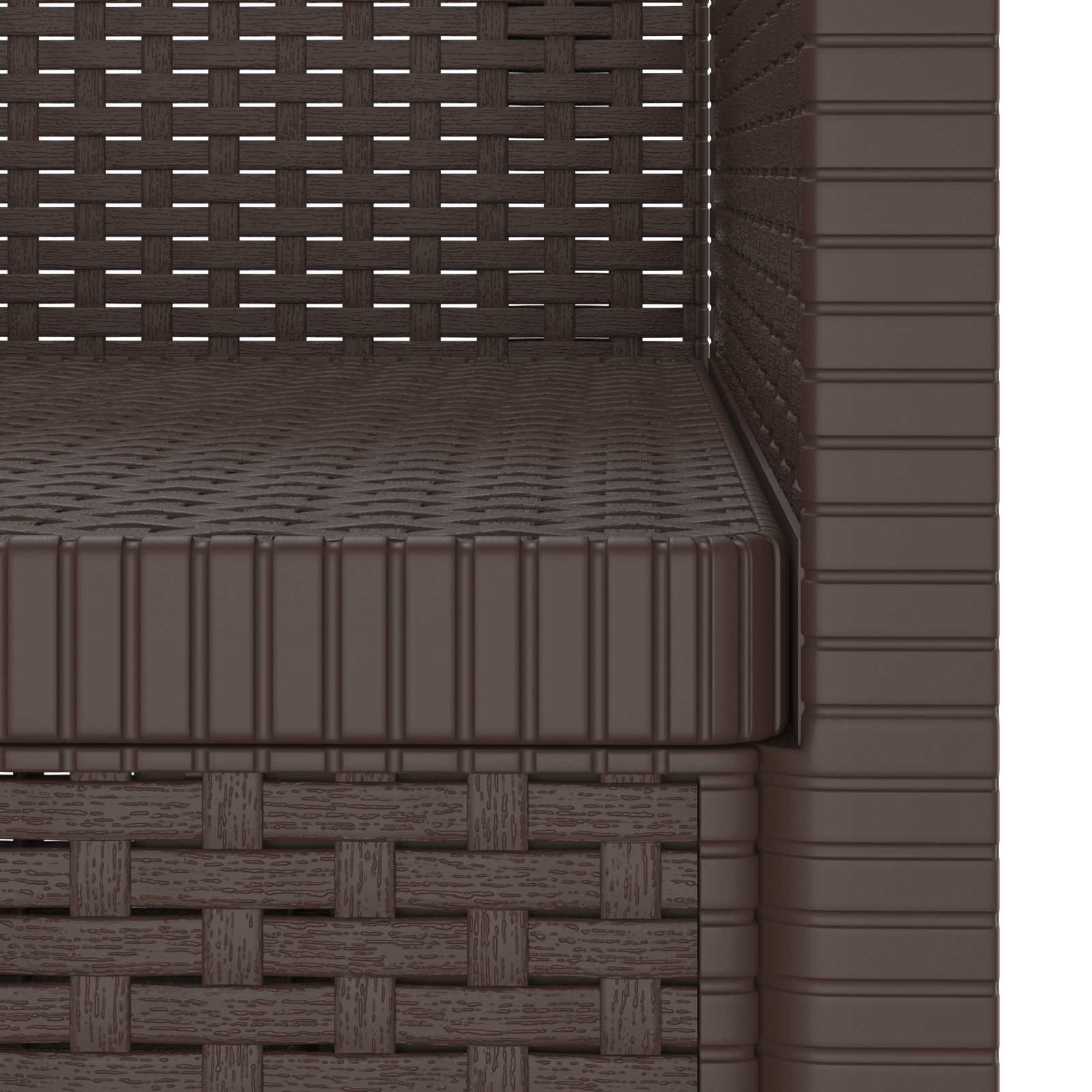 1-Sitzer Sessel Rattan-Look PP Braun