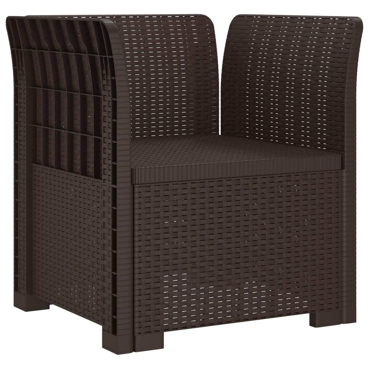 1-Sitzer Sessel Rattan-Look PP Braun