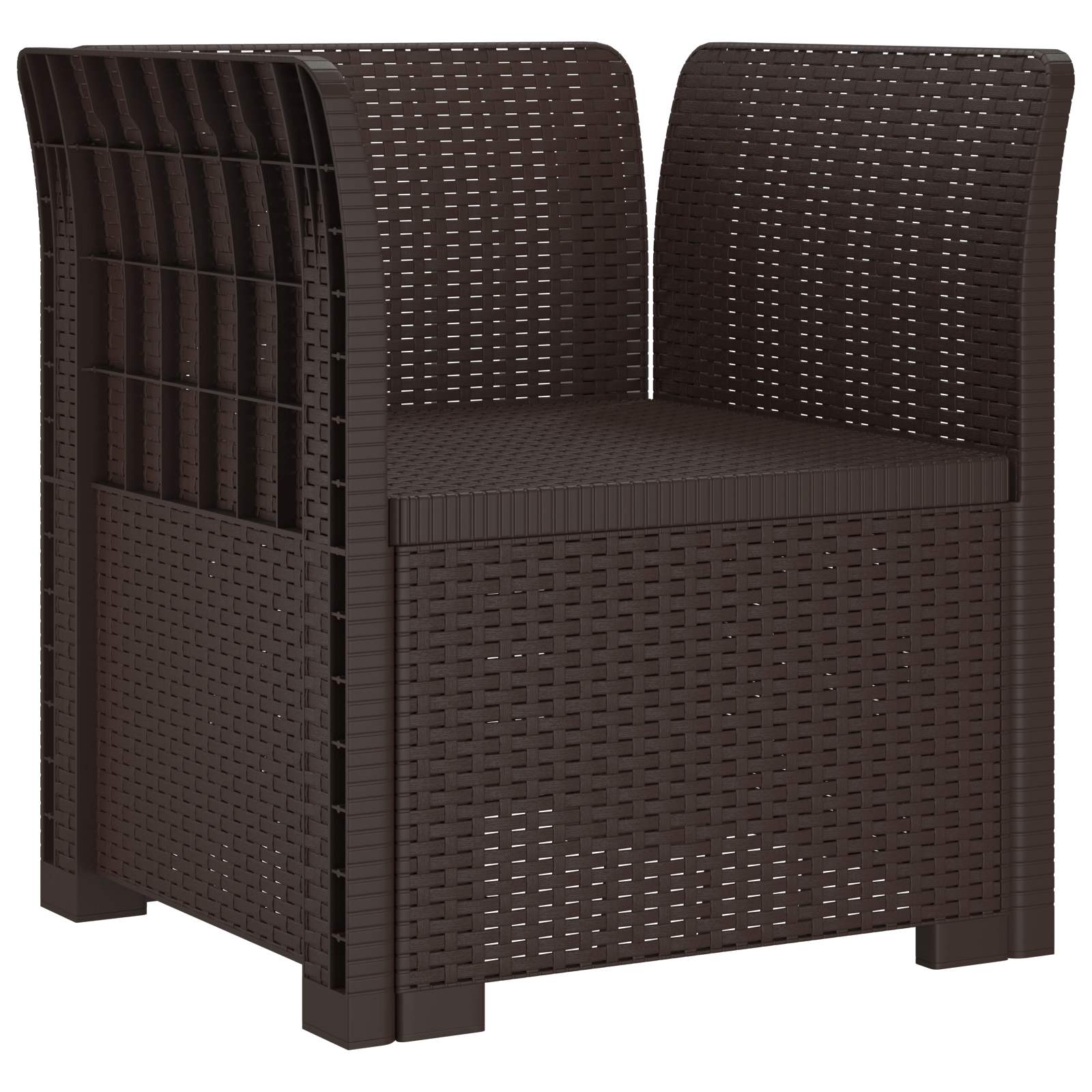1-Sitzer Sessel Rattan-Look PP Braun