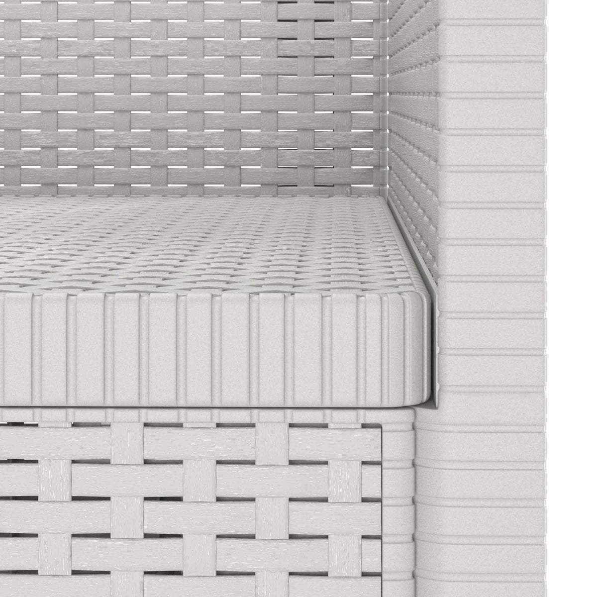 1-Sitzer Sessel Rattan-Look PP Weiß