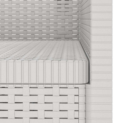1-Sitzer Sessel Rattan-Look PP Weiß