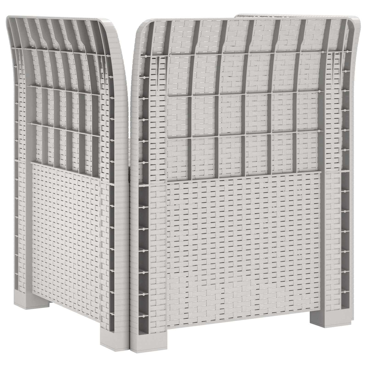 1-Sitzer Sessel Rattan-Look PP Weiß