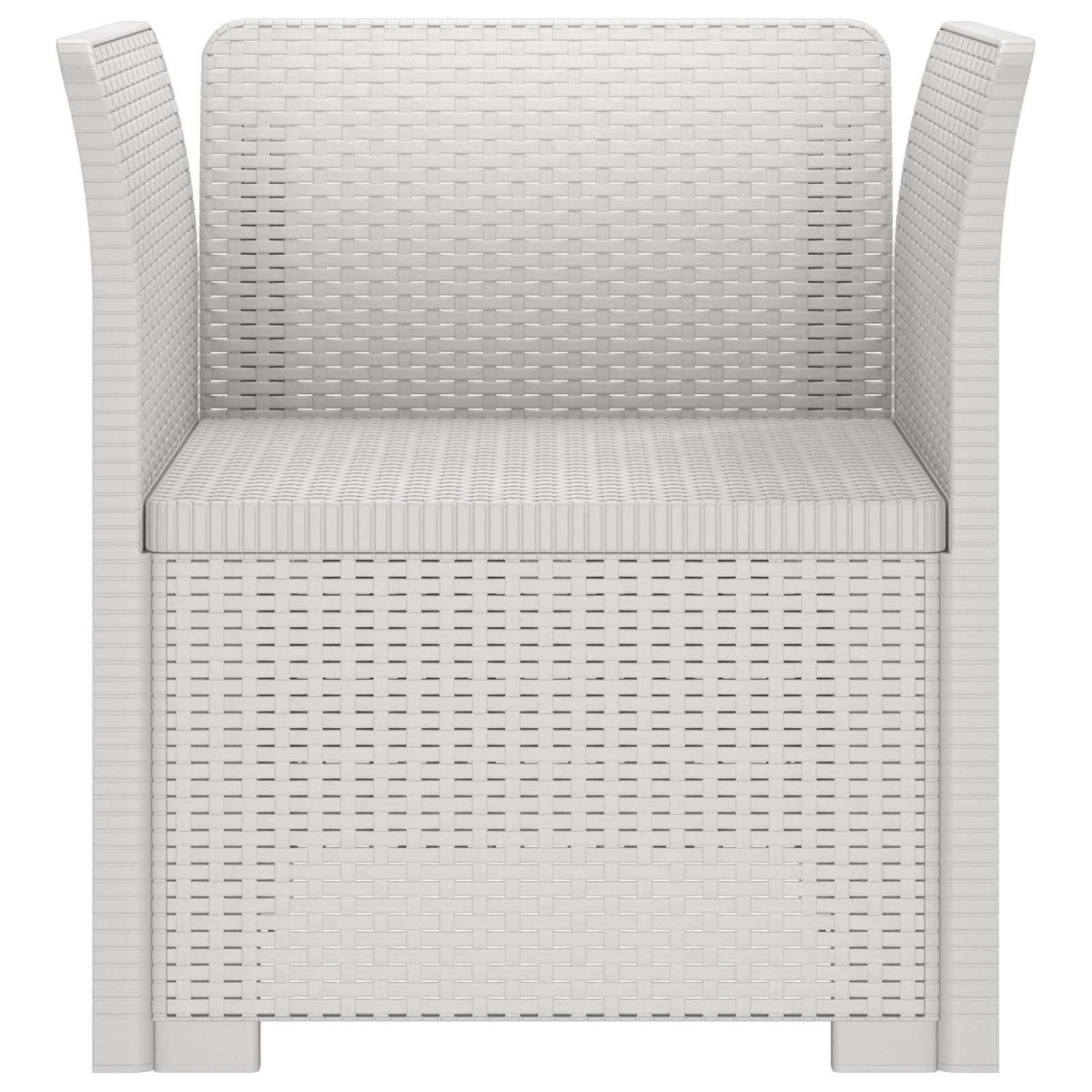 1-Sitzer Sessel Rattan-Look PP Weiß