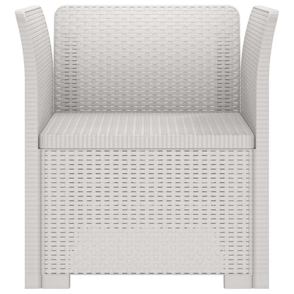 1-Sitzer Sessel Rattan-Look PP Weiß