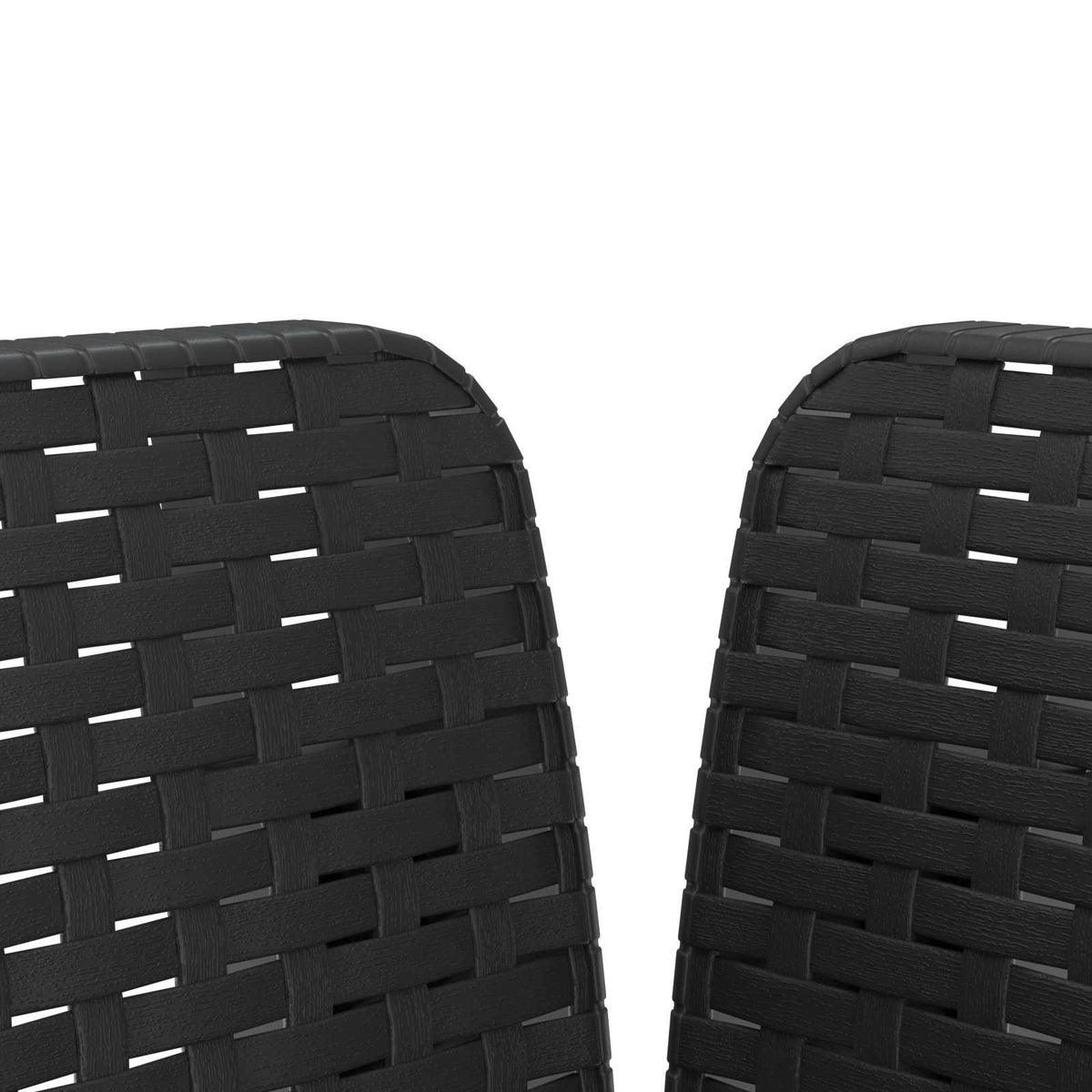 1-Sitzer Sessel mit Kissen Rattan-Look PP Anthrazit