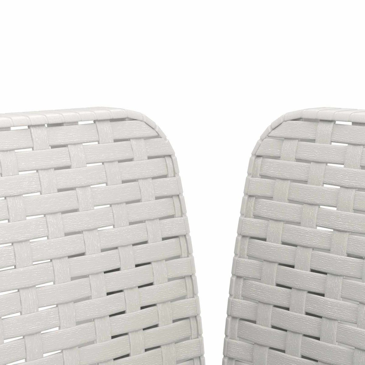 1-Sitzer Sessel mit Kissen Rattan-Look PP Weiß