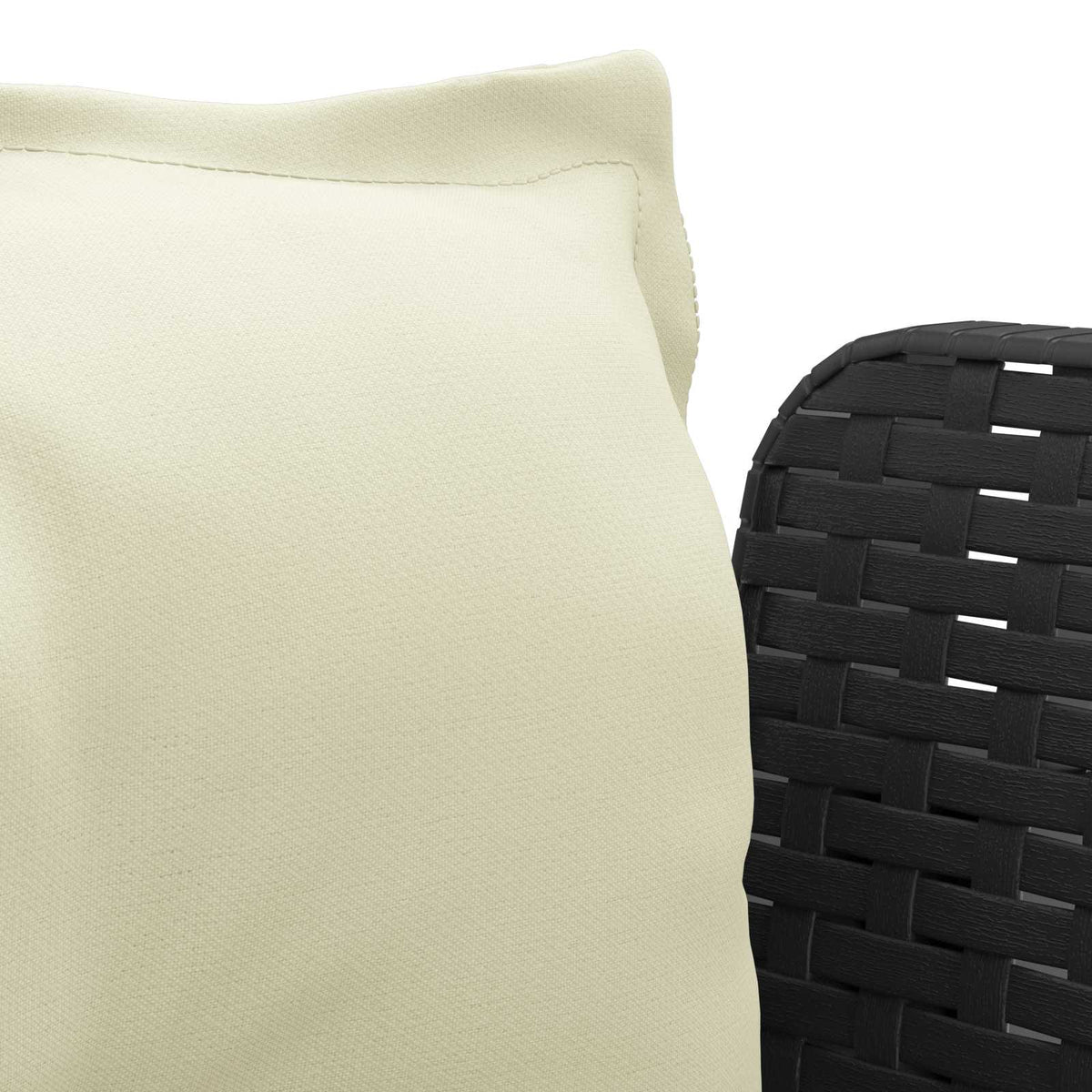 1-Sitzer Sessel mit Kissen Rattan-Look PP Anthrazit