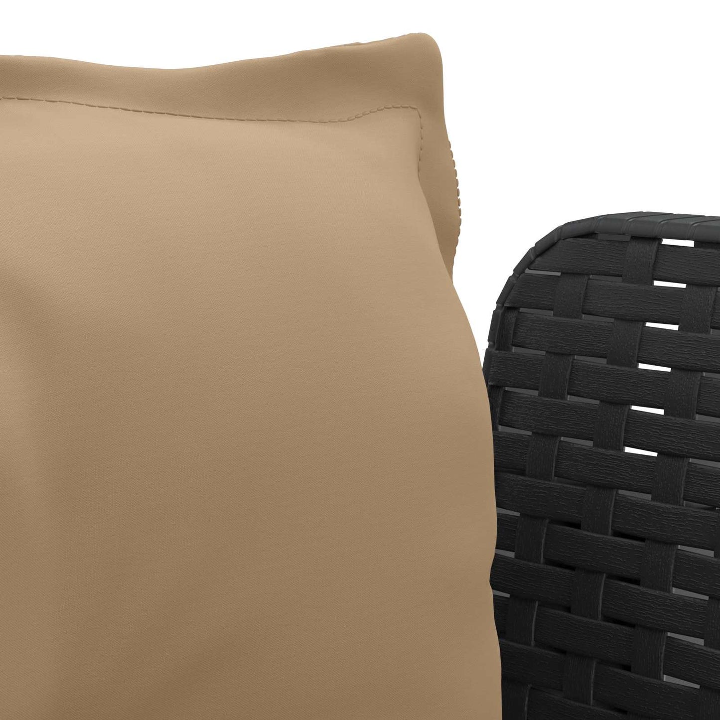 1-Sitzer Sessel mit Kissen Rattan-Look PP Anthrazit