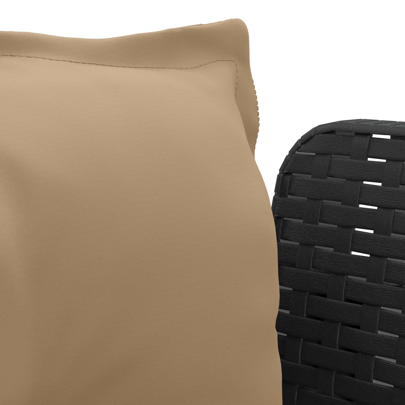 1-Sitzer Sessel mit Kissen Rattan-Look PP Anthrazit