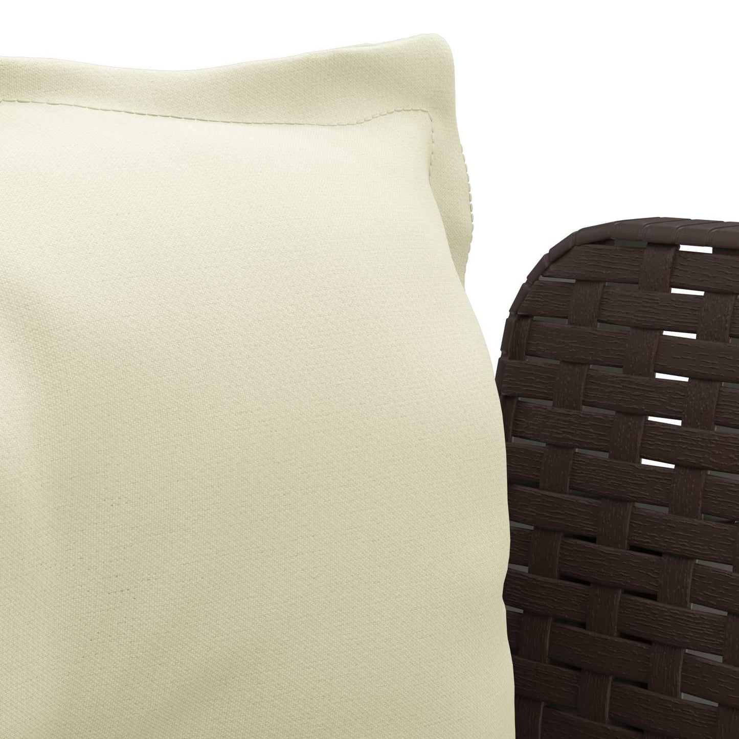 1-Sitzer Sessel mit Kissen Rattan-Look PP Braun