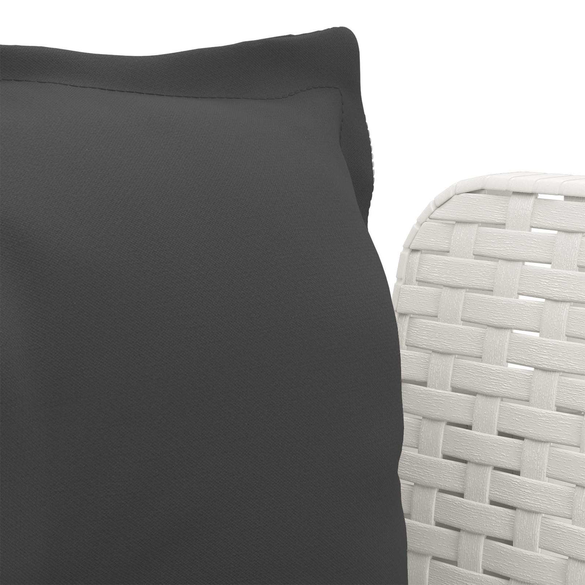 1-Sitzer Sessel mit Kissen Rattan-Look PP Weiß