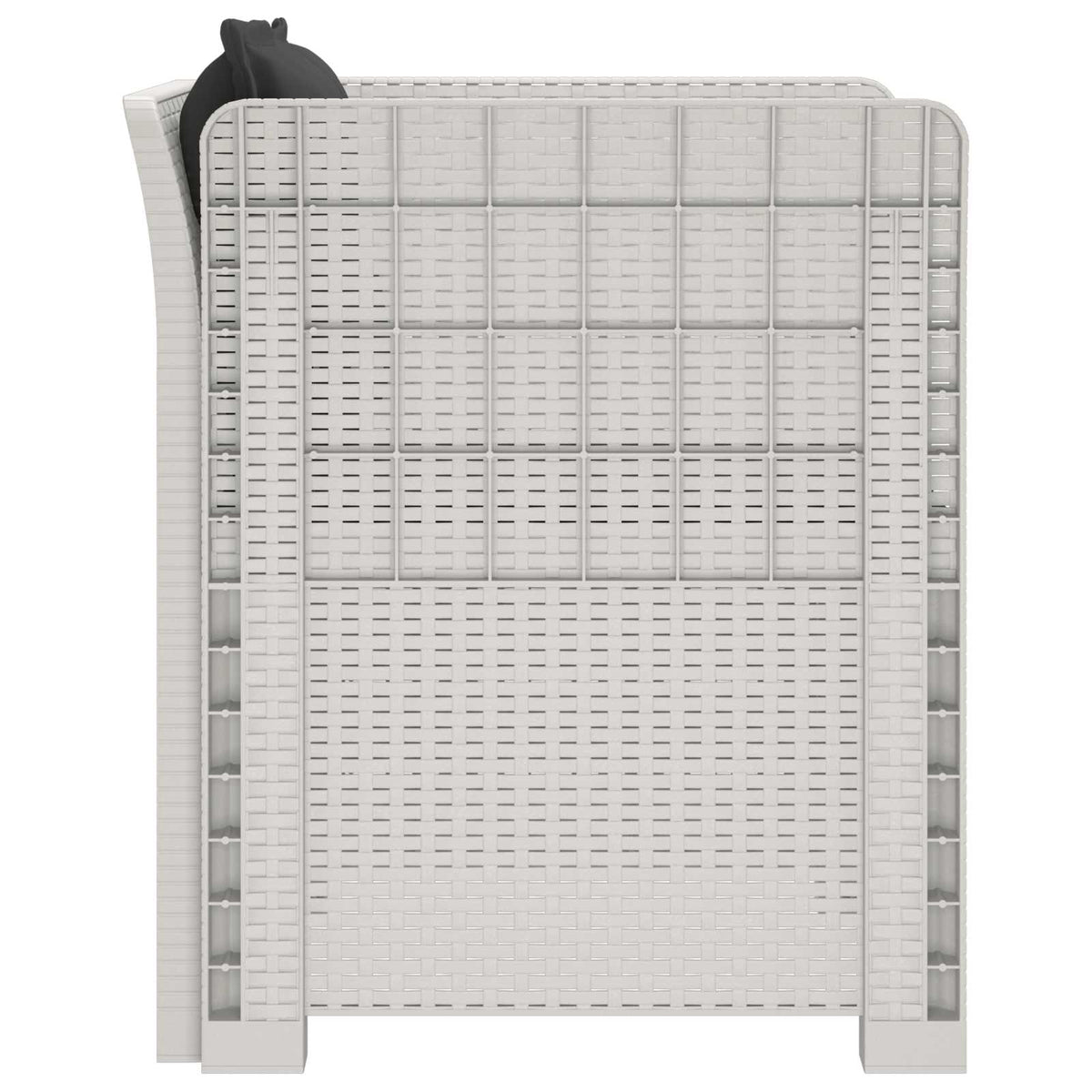 1-Sitzer Sessel mit Kissen Rattan-Look PP Weiß