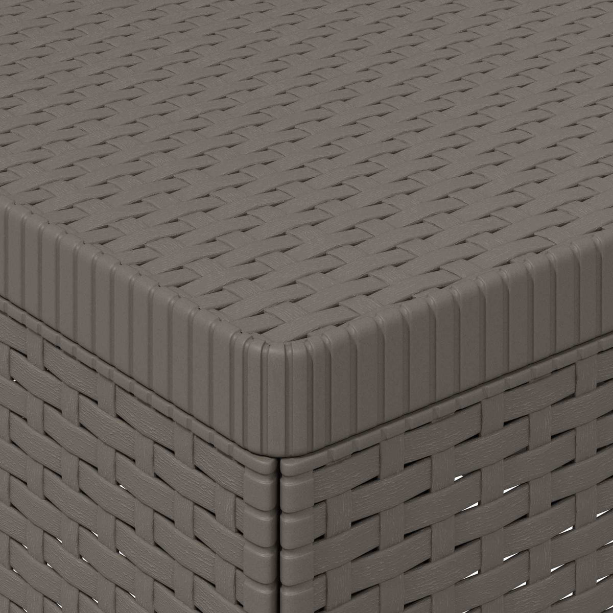3-Sitzer Garten Sofa Rattan Look 3-Sitzer PP Hellgrau