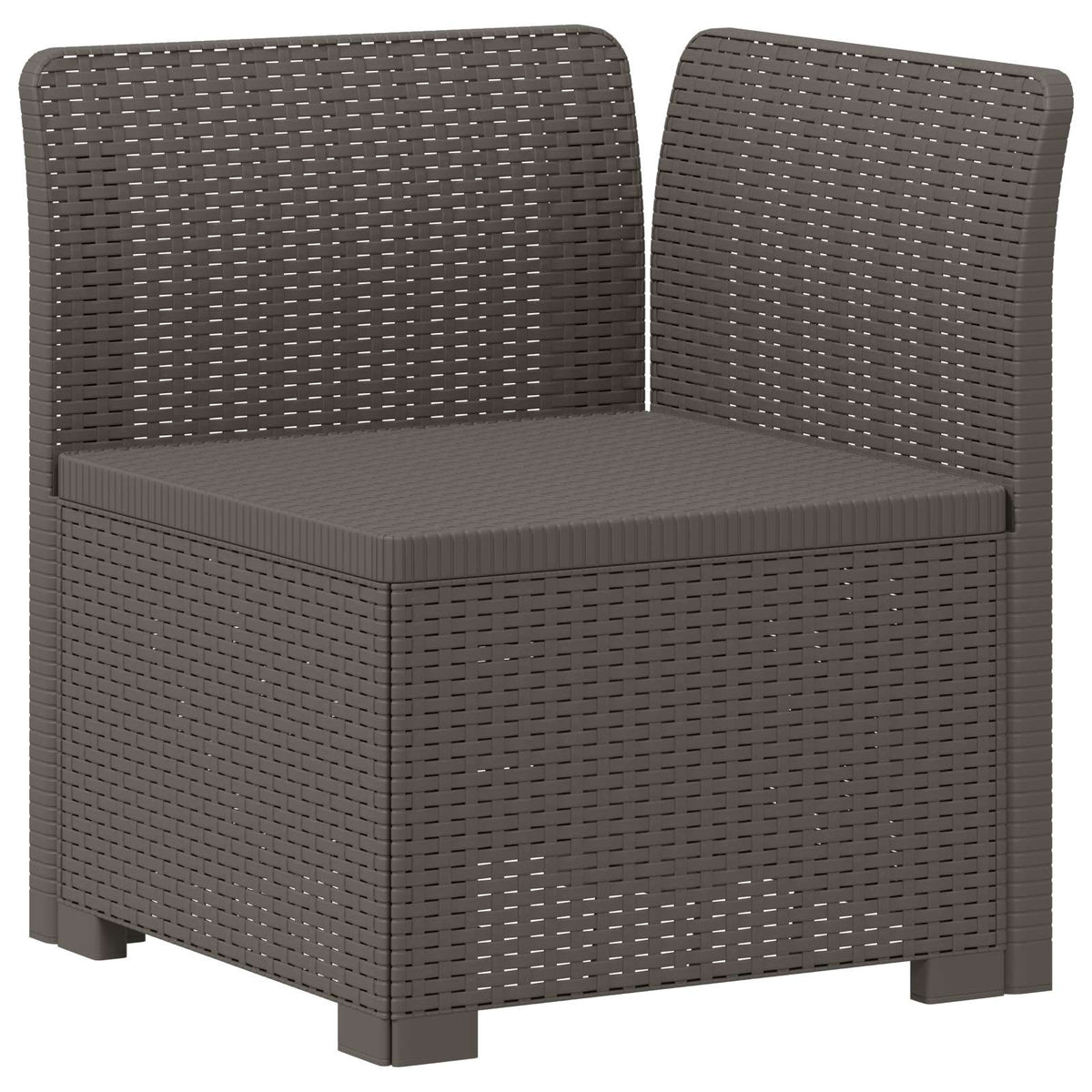 3-Sitzer Garten Sofa Rattan Look 3-Sitzer PP Hellgrau