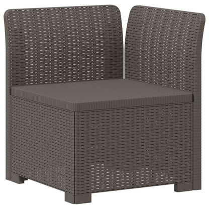 3-Sitzer Garten Sofa Rattan Look 3-Sitzer PP Hellgrau