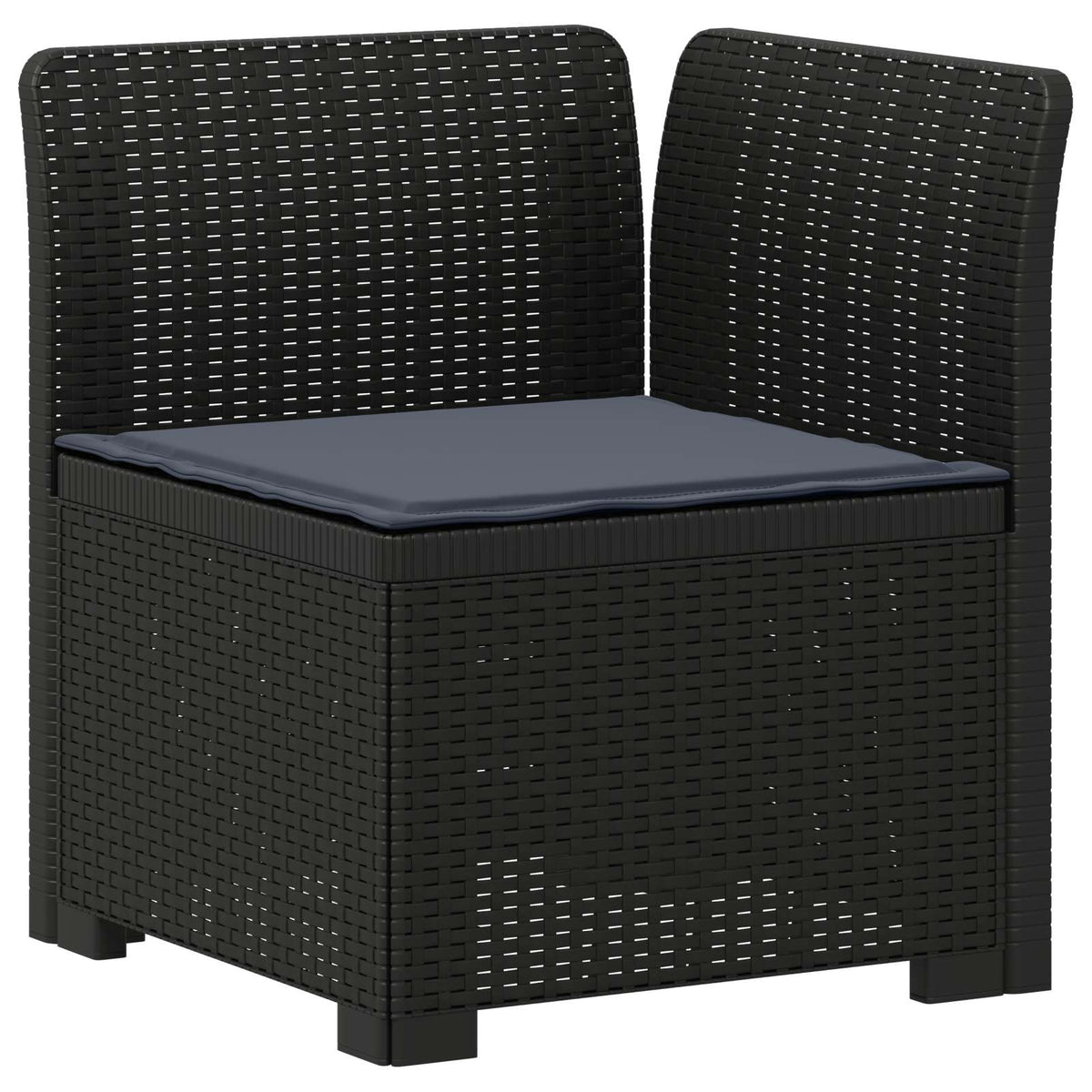 3-Sitzer Garten Sofa mit Kissen Rattan-Look 3-Sitzer PP