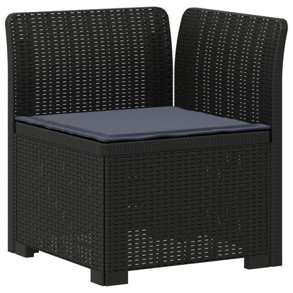 3-Sitzer Garten Sofa mit Kissen Rattan-Look 3-Sitzer PP