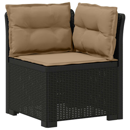 3-Sitzer Garten Sofa mit Kissen Rattan-Look 3-Sitzer PP
